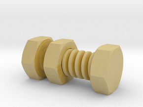 Impossible Nut And Bolt in Tan Fine Detail Plastic