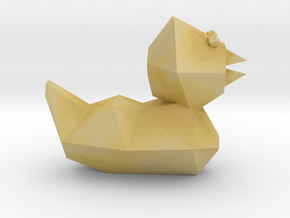 Low Poly Duck  in Tan Fine Detail Plastic