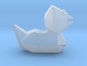Low Poly Duck  in Clear Ultra Fine Detail Plastic