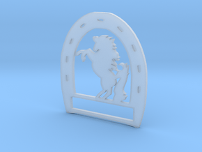 Horseshoe Pendant in Clear Ultra Fine Detail Plastic