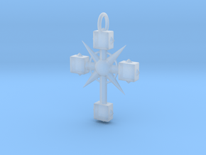 Pendant Cross And Spikes 01 - MCDStudios in Clear Ultra Fine Detail Plastic
