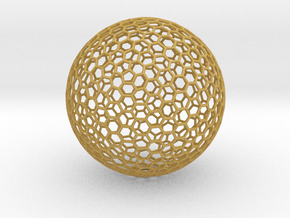 Goldberg Polyhedron 2 in Tan Fine Detail Plastic