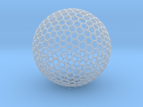 Goldberg Polyhedron 2 in Clear Ultra Fine Detail Plastic