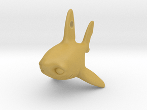Samuel the shark pendant V2 in Tan Fine Detail Plastic