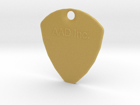 Customizable Plectrum With Hole in Tan Fine Detail Plastic