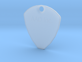Customizable Plectrum With Hole in Clear Ultra Fine Detail Plastic