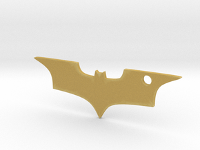 Batman Logo Keychain in Tan Fine Detail Plastic