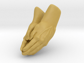 Praying Hands in Tan Fine Detail Plastic