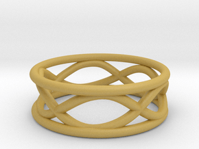 Infinity Ring- Size 7 in Tan Fine Detail Plastic