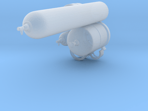 gas cylinders in 1:32 in Clear Ultra Fine Detail Plastic