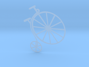 Penny-farthing (High Wheeler) Bicycle in Clear Ultra Fine Detail Plastic
