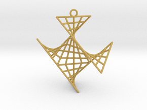 crux_pendant (medium) in Tan Fine Detail Plastic
