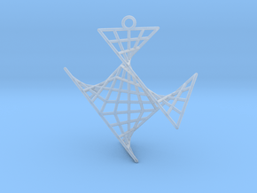 crux_pendant (medium) in Clear Ultra Fine Detail Plastic