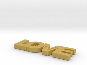 LOVE (Personalize as you wish) in Tan Fine Detail Plastic