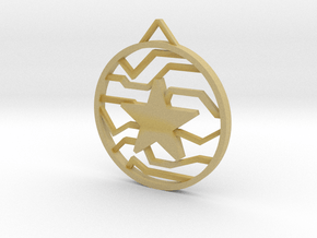 Winter Soldier Star Pendant (Small) in Tan Fine Detail Plastic