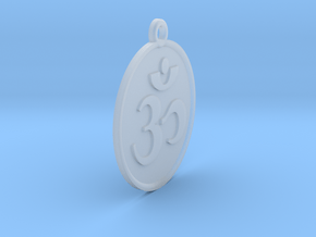 4.3" Large Om Zen Meditation Medallion (11cm) in Clear Ultra Fine Detail Plastic