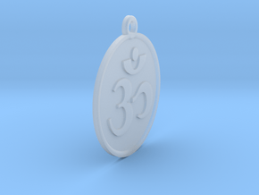 2.1" Om Zen Meditation Medallion/Pendant (5.5cm) in Clear Ultra Fine Detail Plastic