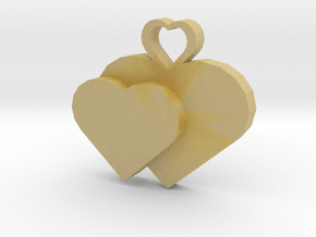 Heart2heart Pendant in Tan Fine Detail Plastic