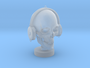 Skull DJ in Clear Ultra Fine Detail Plastic