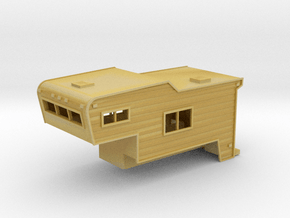 HO-Scale (1/87) Slide-in Camper in Tan Fine Detail Plastic