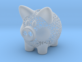 Peek A Boo Piggy Bank 4 Inch Tall in Clear Ultra Fine Detail Plastic
