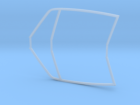 Window Frame 911 RSR scale 1/12 in Clear Ultra Fine Detail Plastic