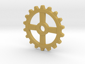 One and a half Inch Four Normal Spoke Gear in Tan Fine Detail Plastic