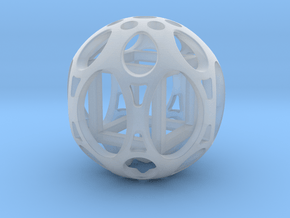 Sphere housing a cube in Clear Ultra Fine Detail Plastic