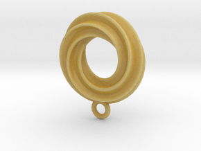 Triple Spiral Pendant in Tan Fine Detail Plastic
