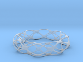 Voronoi Bracelet in Clear Ultra Fine Detail Plastic