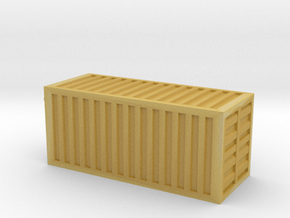 20 Foot Container (1:200 scale, hollow) in Tan Fine Detail Plastic