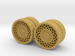 Airless Tires 1:35 - pattern 2 in Tan Fine Detail Plastic