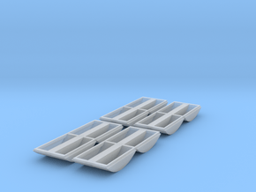 N Scale Aluminator Tubs in Clear Ultra Fine Detail Plastic