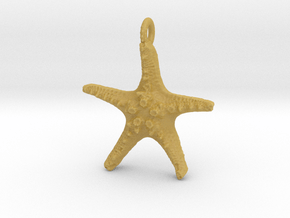 Starfish Pendant 1 - small in Tan Fine Detail Plastic