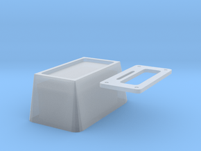 1/10 scale auto floor shifter box in Clear Ultra Fine Detail Plastic
