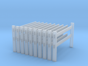 Post and rail fence kit HO Scale (10 Piece) in Clear Ultra Fine Detail Plastic