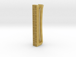 Binary Tie Bar 4cm in Tan Fine Detail Plastic