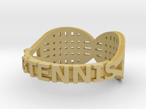 I 3 Tennis Ring in Tan Fine Detail Plastic