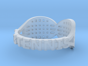 I 3 Tennis Ring in Clear Ultra Fine Detail Plastic