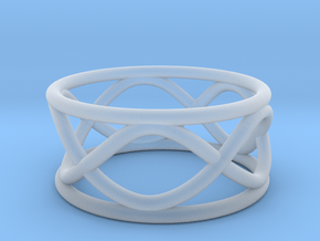 Infinity Ring- Size 8  (25% Taller)  in Clear Ultra Fine Detail Plastic