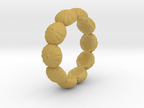 Urchin Ring 1 - US-Size 5 (15.7 mm) in Tan Fine Detail Plastic