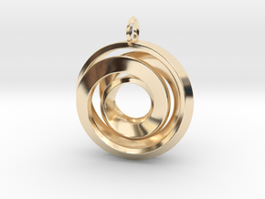 Single Strand Spiral Pendant in 14K Yellow Gold