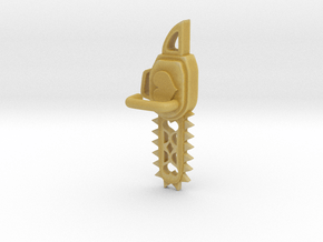 Kawaii Heart Chainsaw 7.6cm Charm in Tan Fine Detail Plastic