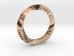 Live The Life You Love - Mobius Ring in 9K Rose Gold 