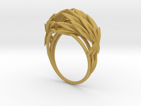 Oath Ring (Size 4.25) in Tan Fine Detail Plastic