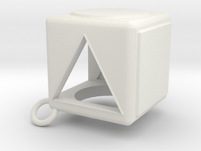 Shape Sorter Box Cube Pendant Keyring in Accura Xtreme 200