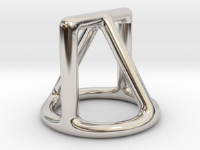 Shape Sorter Circle, Triangle Square Pendant in Platinum