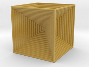 CUBES IN A CUBE in Tan Fine Detail Plastic