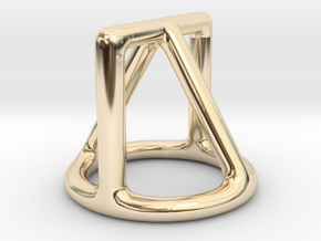 Shape Sorter Circle, Triangle Square Pendant in 9K Yellow Gold 