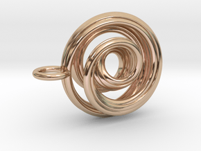 Single Strand Spiral Mobius Pendant in 9K Rose Gold 